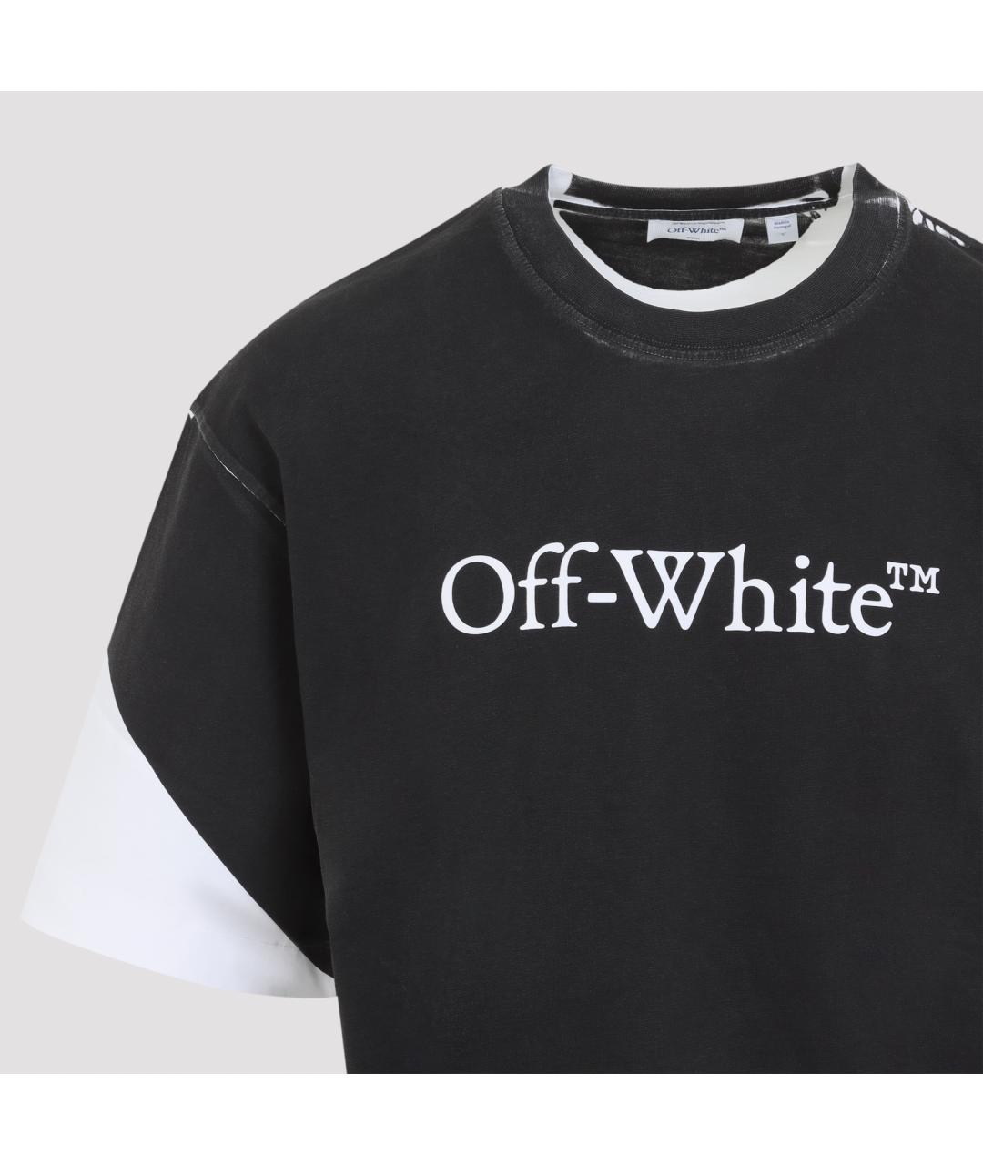 OFF-WHITE Белая хлопковая футболка, фото 3