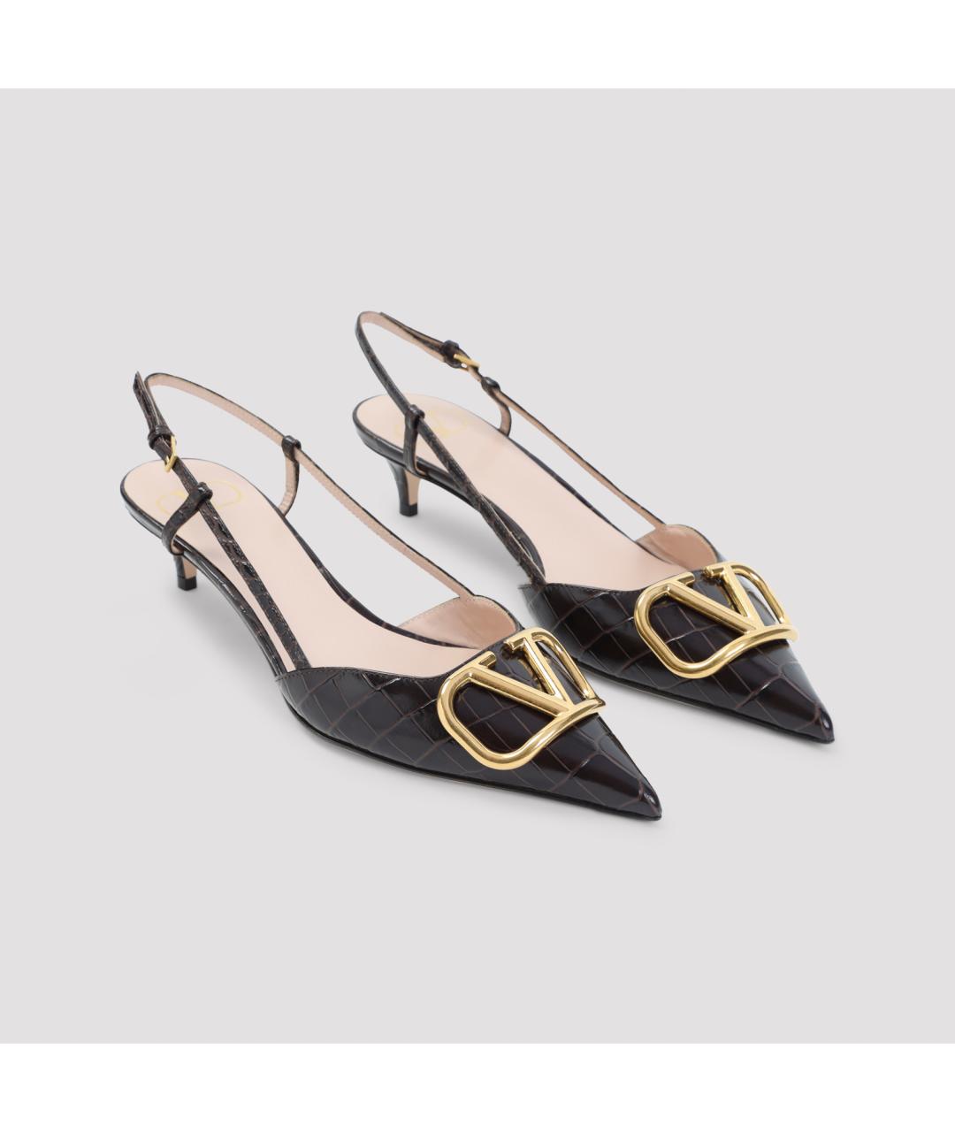 VALENTINO Коричневые кожаные туфли, фото 3