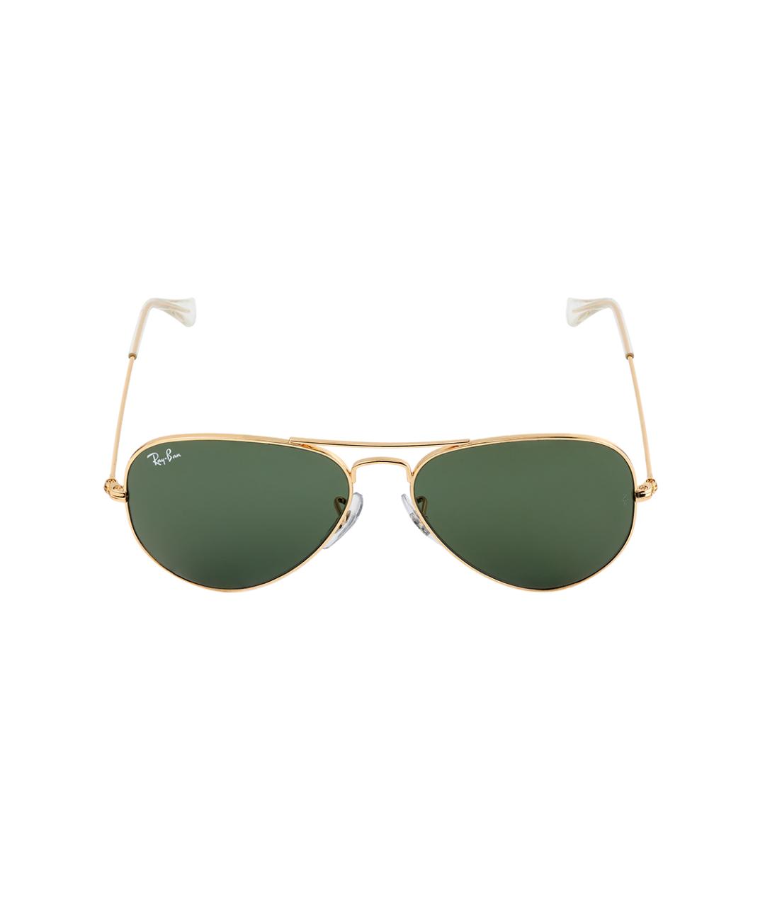 RAY BAN Золотые металлические солнцезащитные очки, фото 3