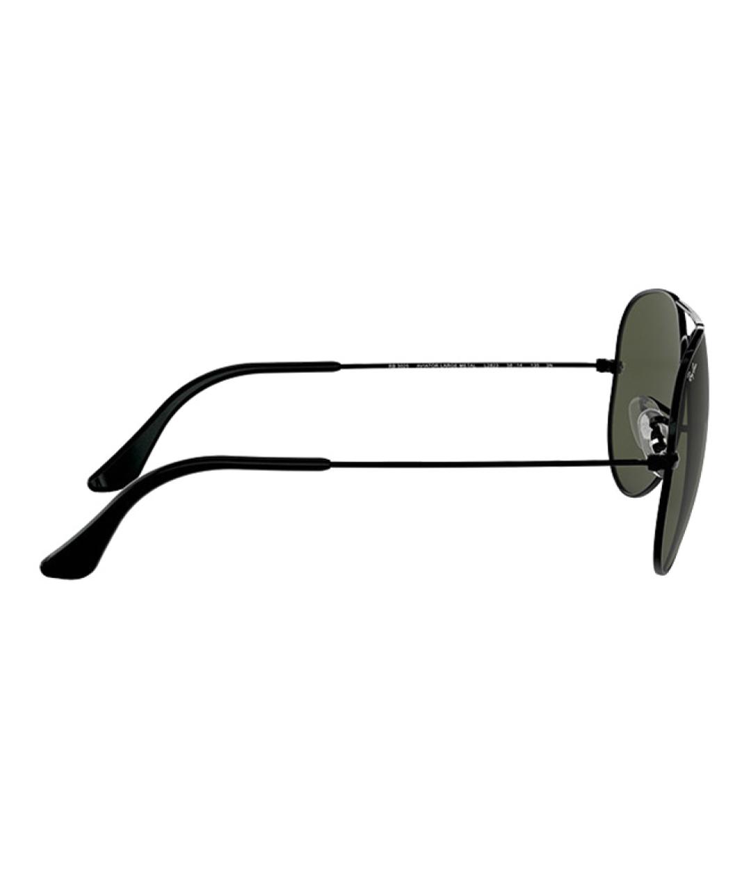RAY BAN Черные металлические солнцезащитные очки, фото 3