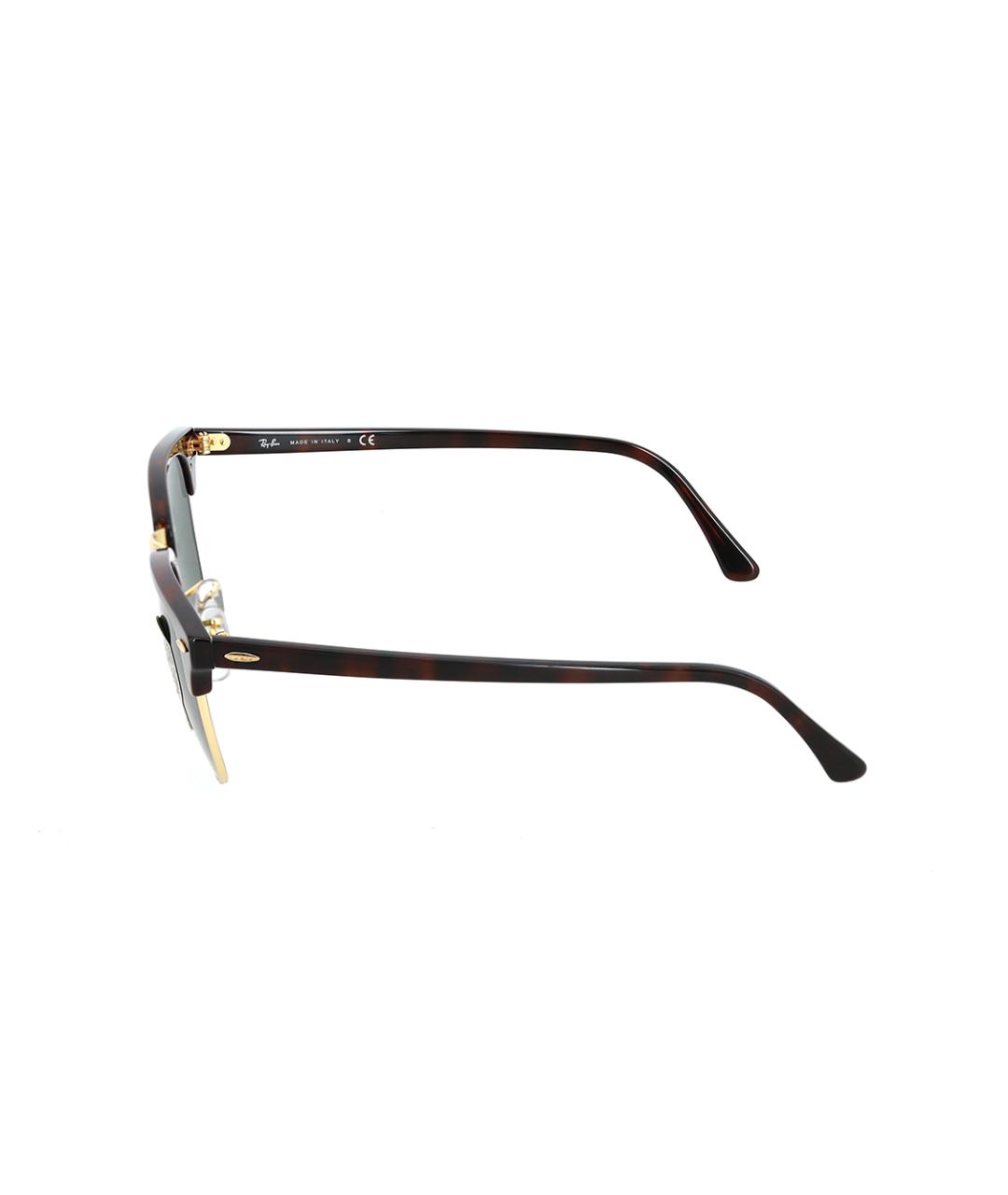 RAY BAN Коричневые металлические солнцезащитные очки, фото 4