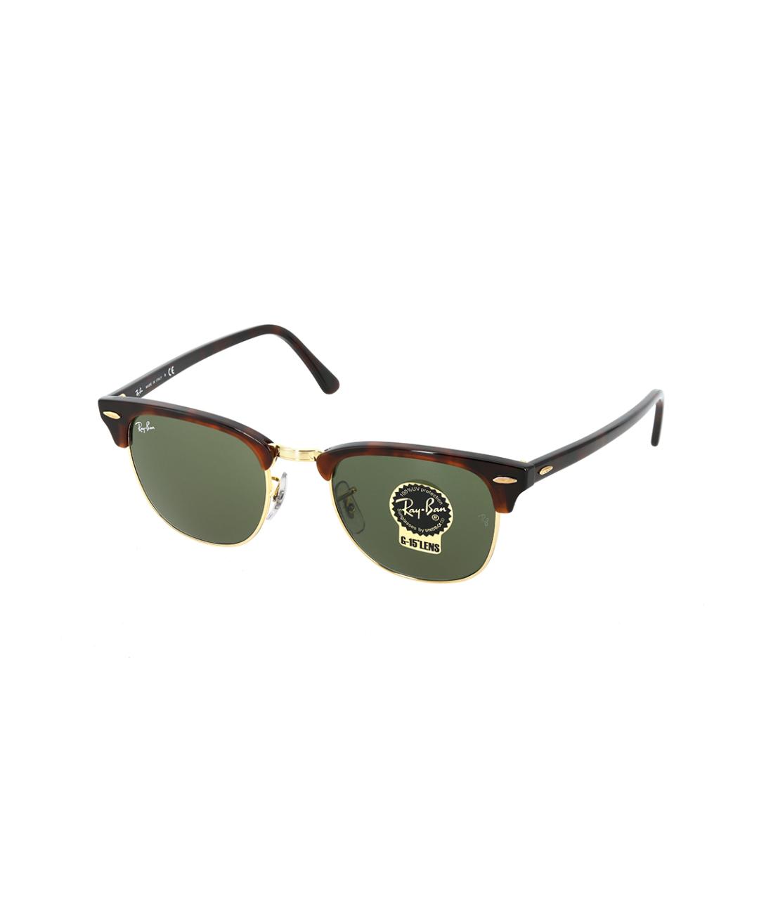 RAY BAN Коричневые металлические солнцезащитные очки, фото 2
