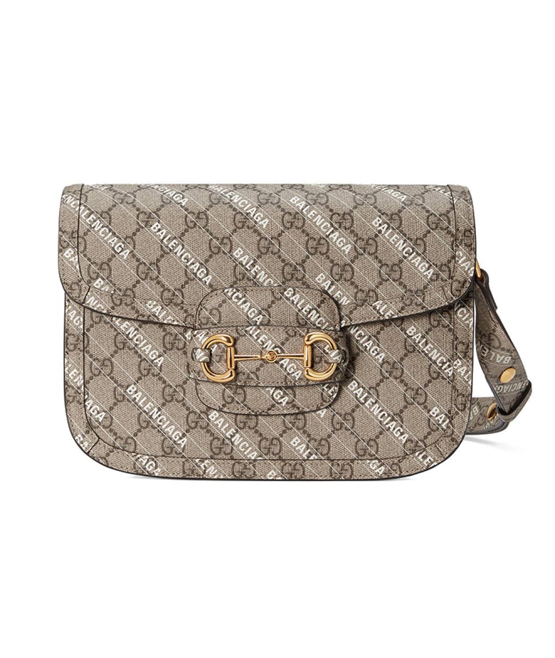 GUCCI Бежевая сумка через плечо из канвы, фото 1