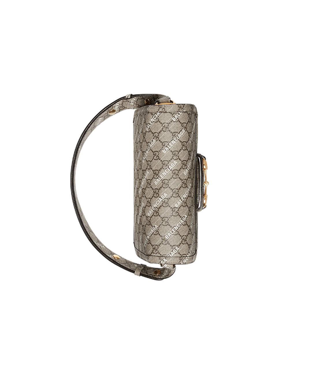 GUCCI Бежевая сумка через плечо из канвы, фото 5