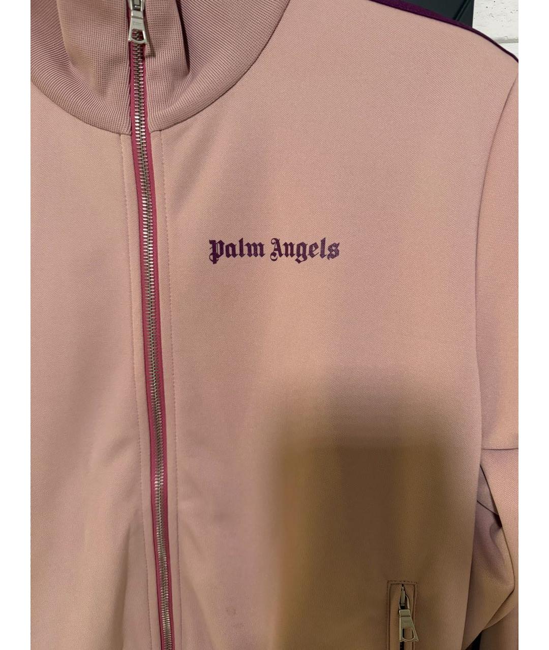 PALM ANGELS Розовая полиэстеровая спортивная куртка, фото 5