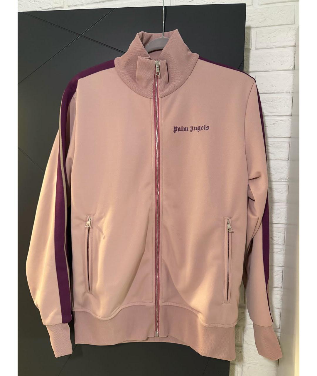 PALM ANGELS Розовая полиэстеровая спортивная куртка, фото 8