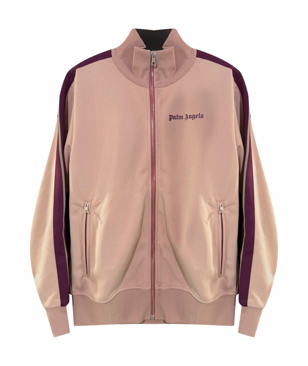 PALM ANGELS Розовая полиэстеровая спортивная куртка, фото 1