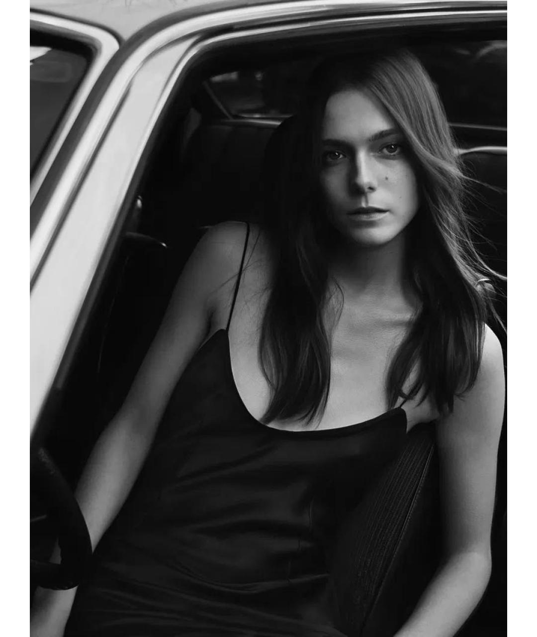 SAINT LAURENT Черное ацетатное вечернее платье, фото 2