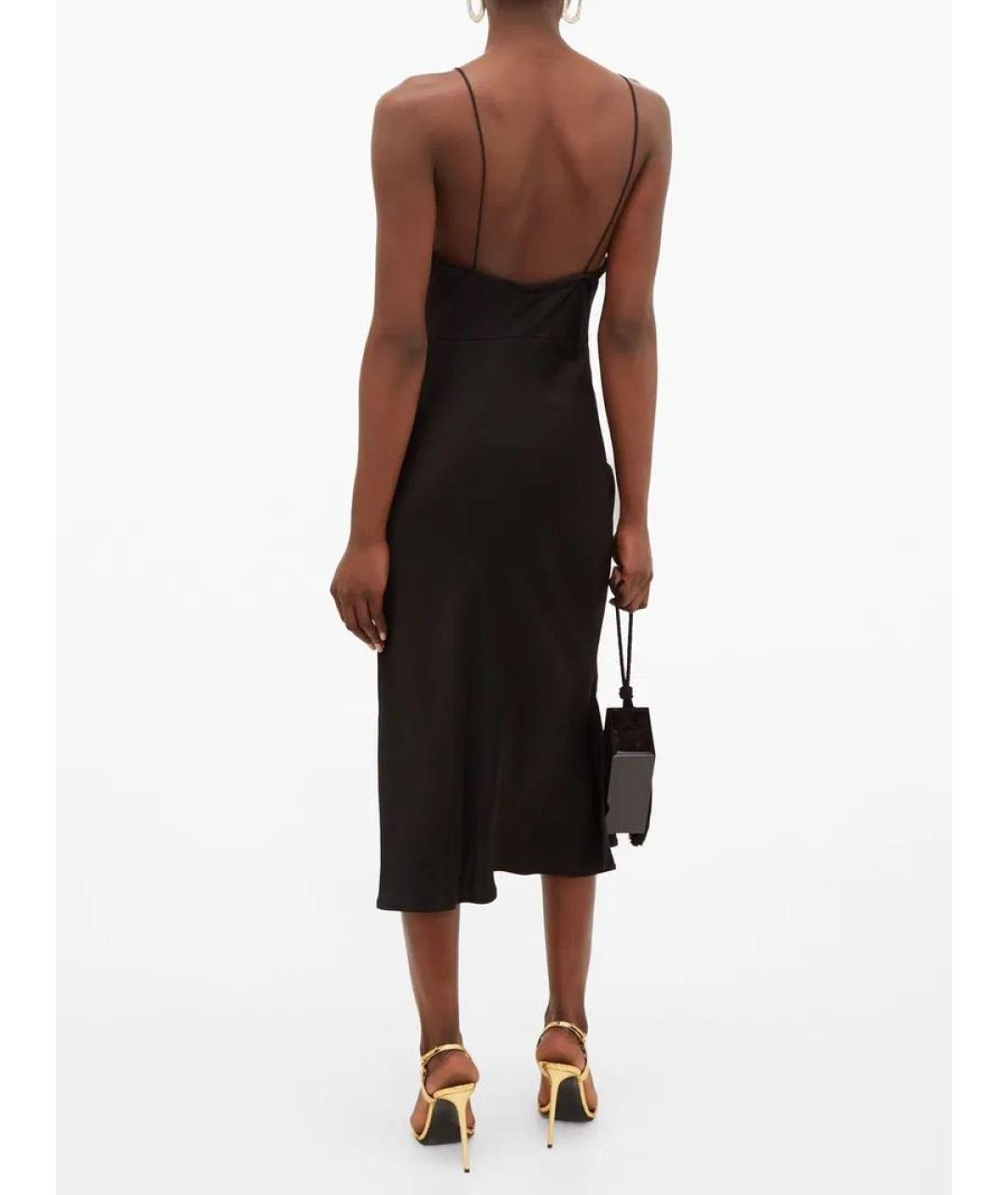 SAINT LAURENT Черное ацетатное вечернее платье, фото 4