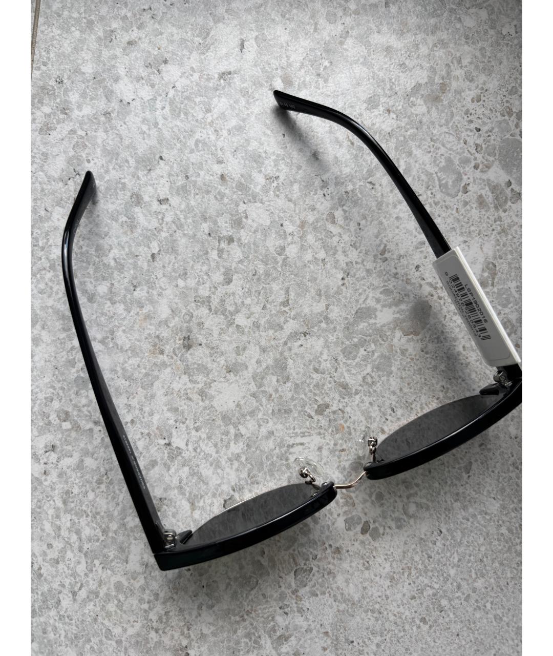 LE SPECS Черные металлические солнцезащитные очки, фото 2