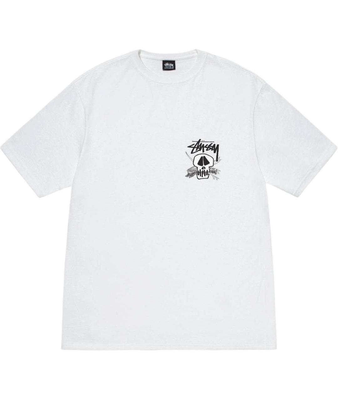 STUSSY Белая футболка, фото 1