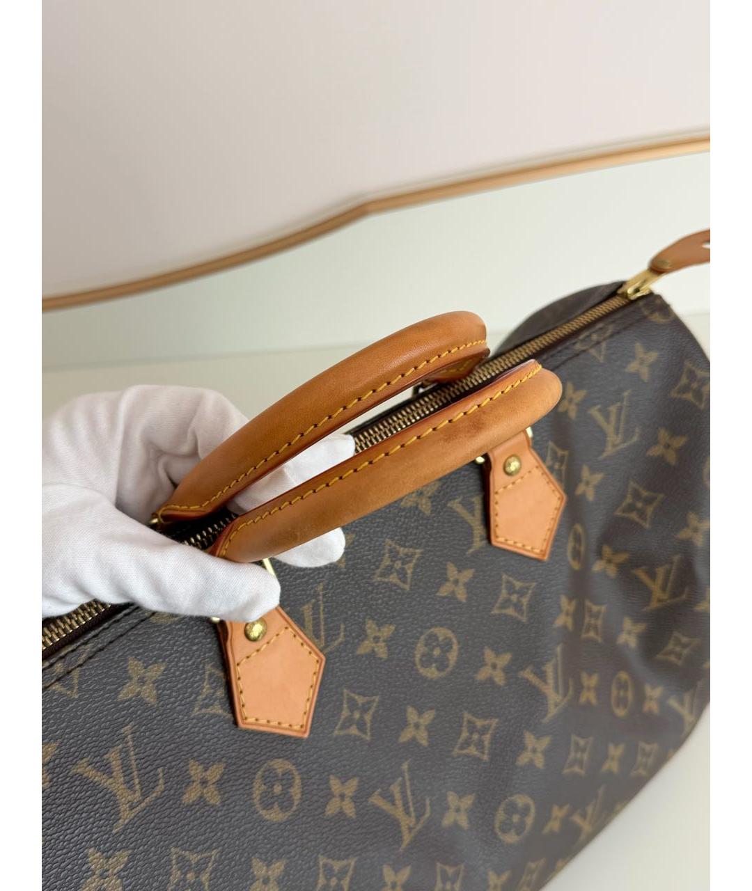 LOUIS VUITTON Коричневая сумка с короткими ручками из канвы, фото 6
