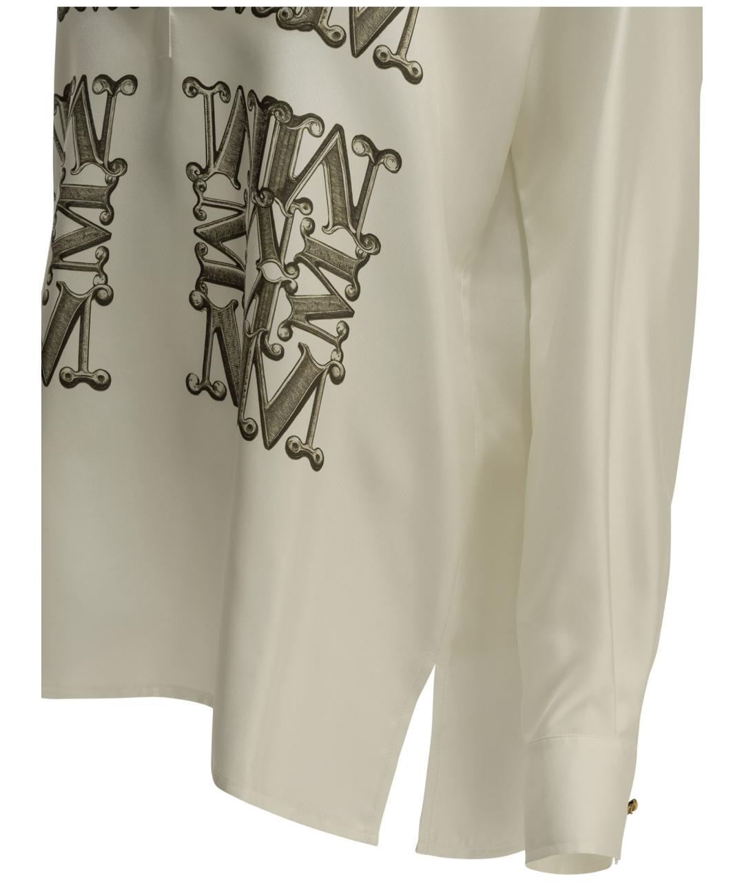 MAX MARA Белая шелковая рубашка, фото 4