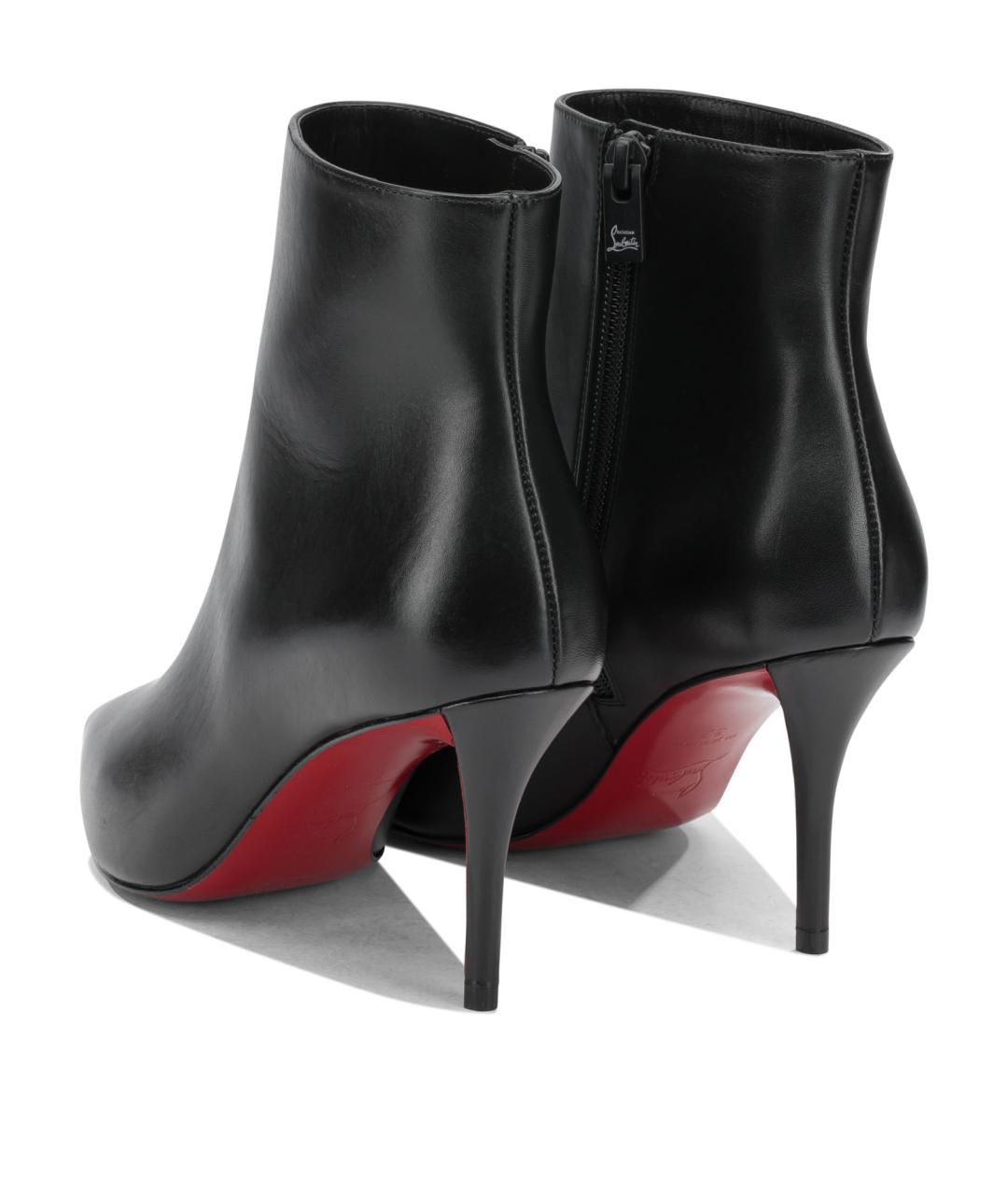 CHRISTIAN LOUBOUTIN Черные кожаные ботильоны, фото 4