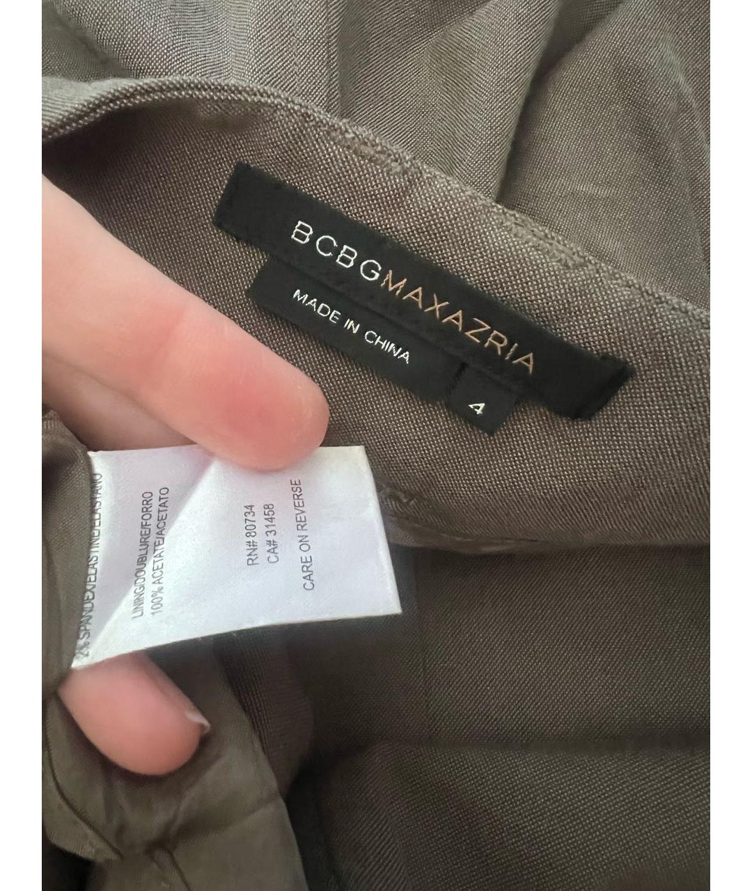 BCBG MAXAZRIA Коричневая юбка мини, фото 3