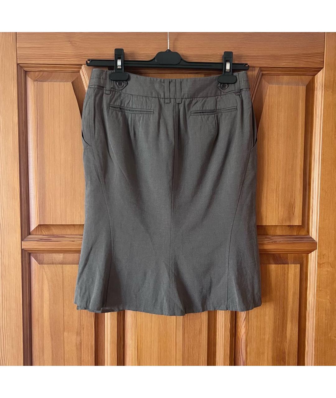 BCBG MAXAZRIA Коричневая юбка мини, фото 2