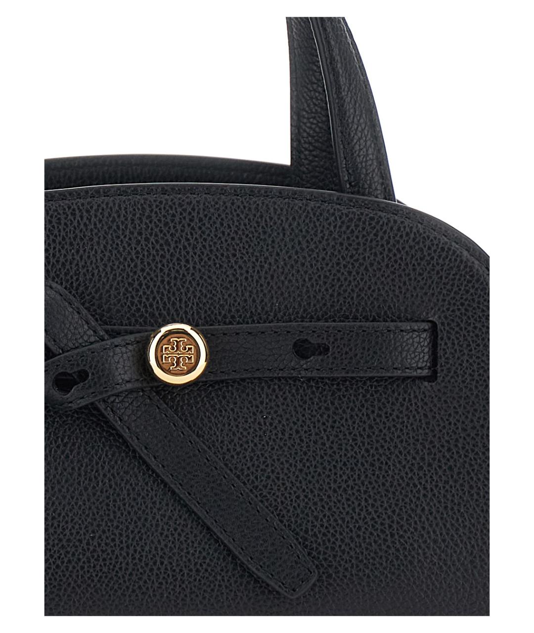TORY BURCH Черная кожаная сумка через плечо, фото 3