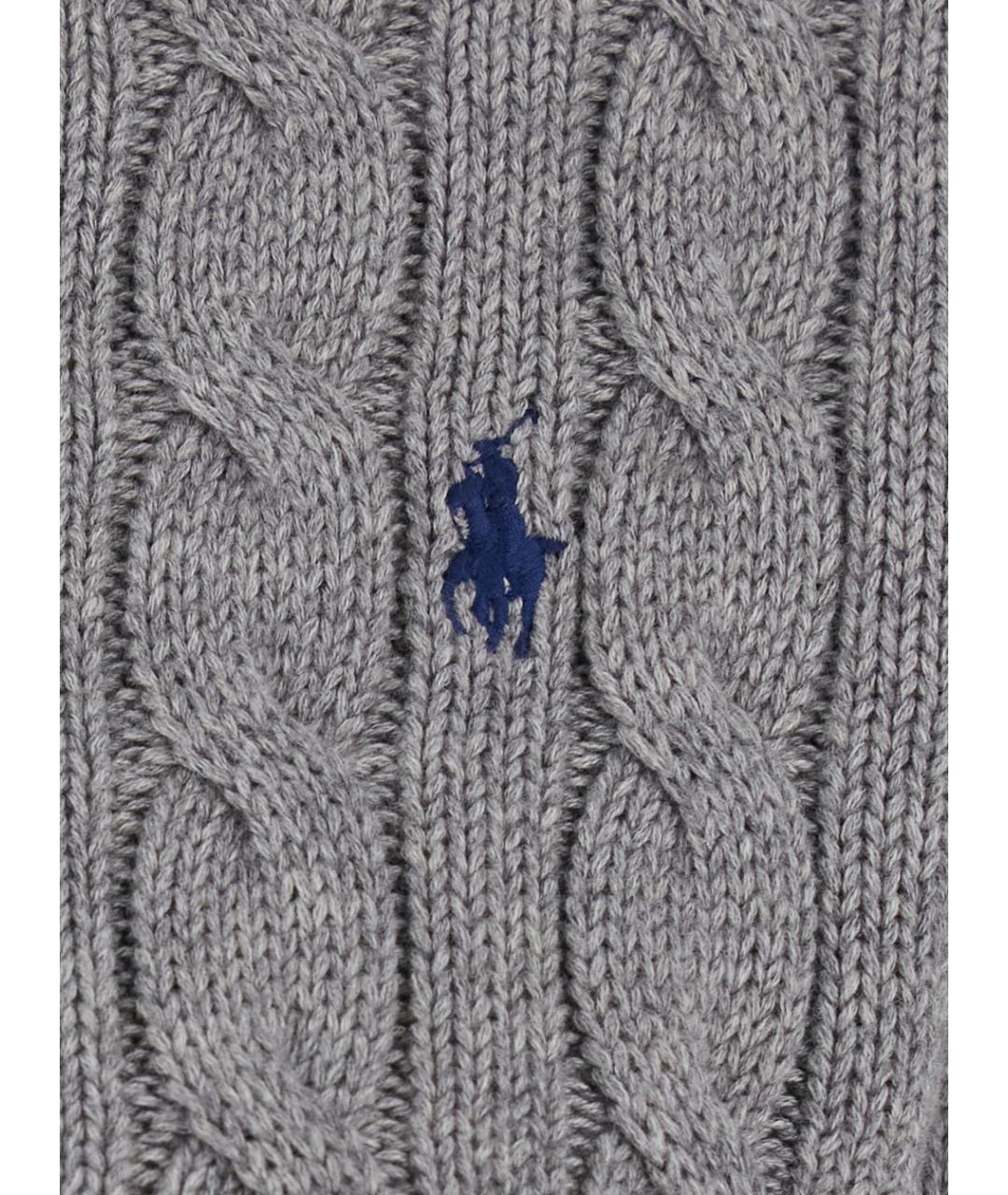 POLO RALPH LAUREN Серый хлопковый джемпер / свитер, фото 3