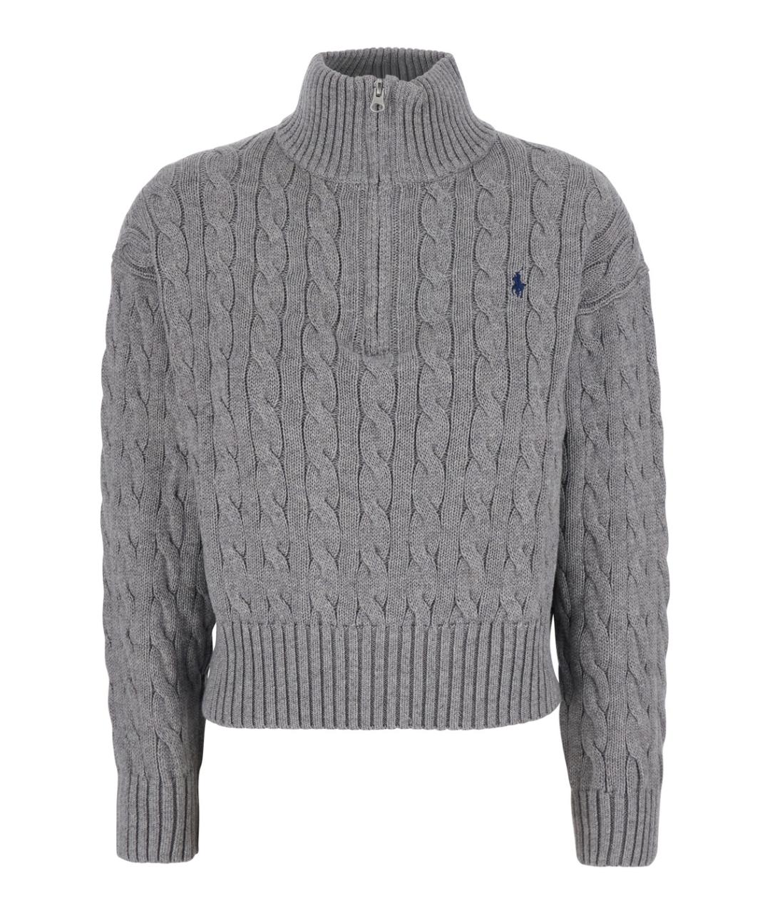 POLO RALPH LAUREN Серый хлопковый джемпер / свитер, фото 1