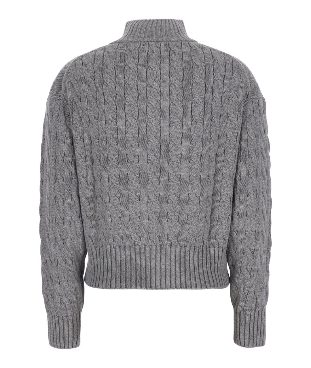 POLO RALPH LAUREN Серый хлопковый джемпер / свитер, фото 2
