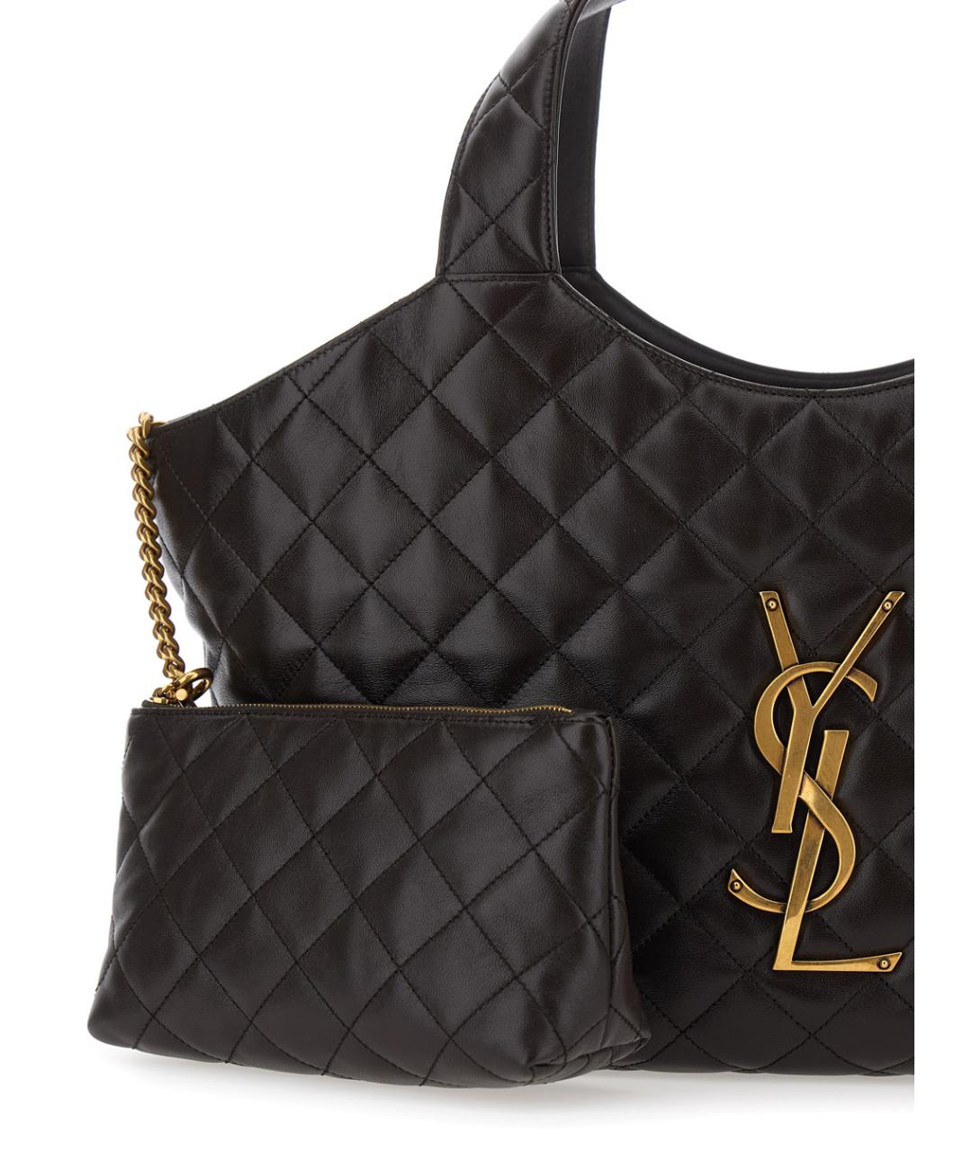 SAINT LAURENT Коричневая кожаная сумка через плечо, фото 3