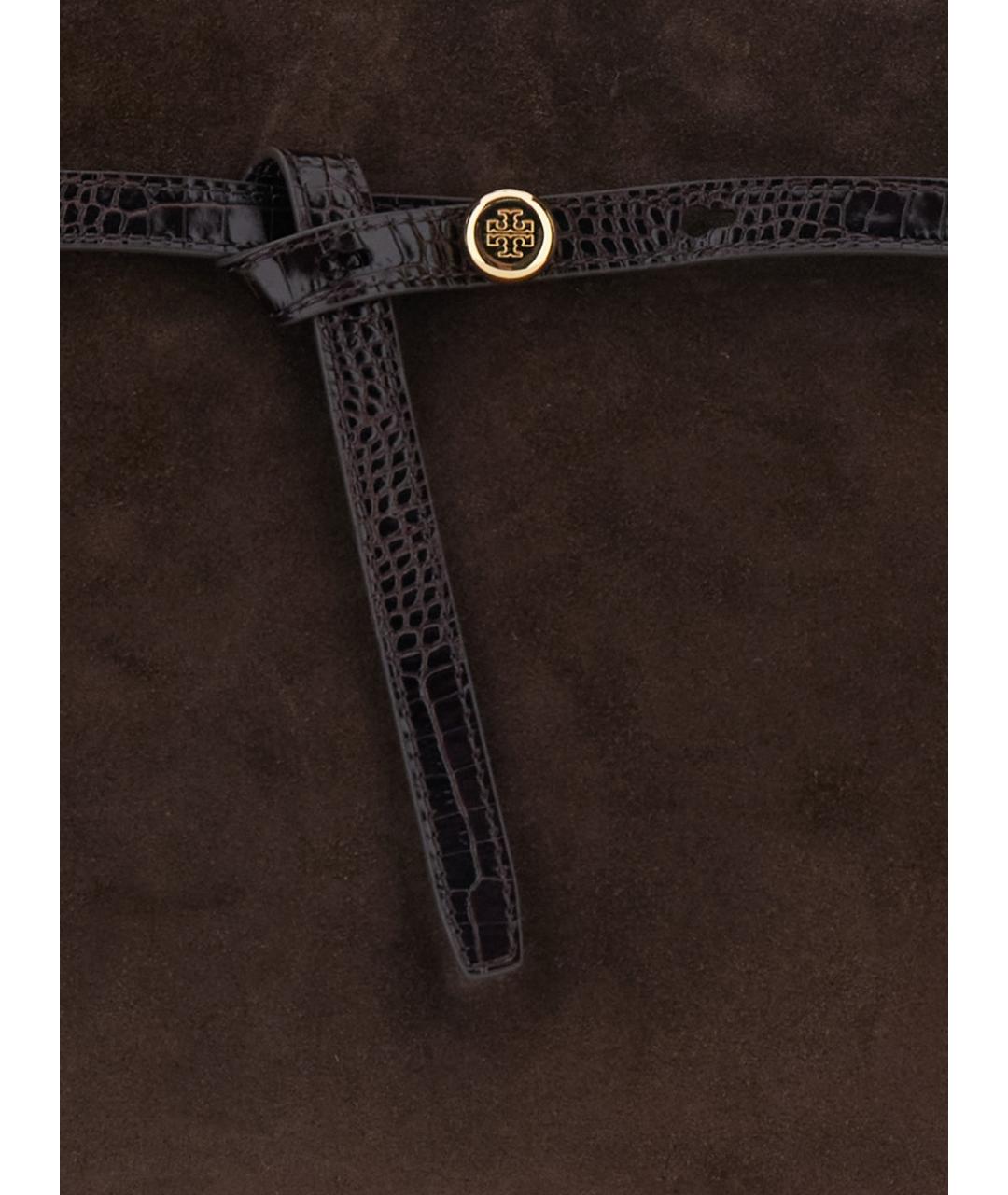 TORY BURCH Коричневая кожаная сумка тоут, фото 3