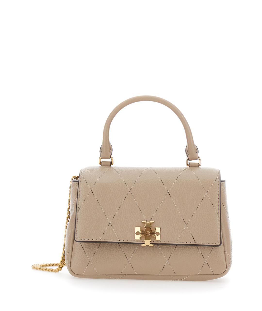 TORY BURCH Бежевая кожаная сумка через плечо, фото 1