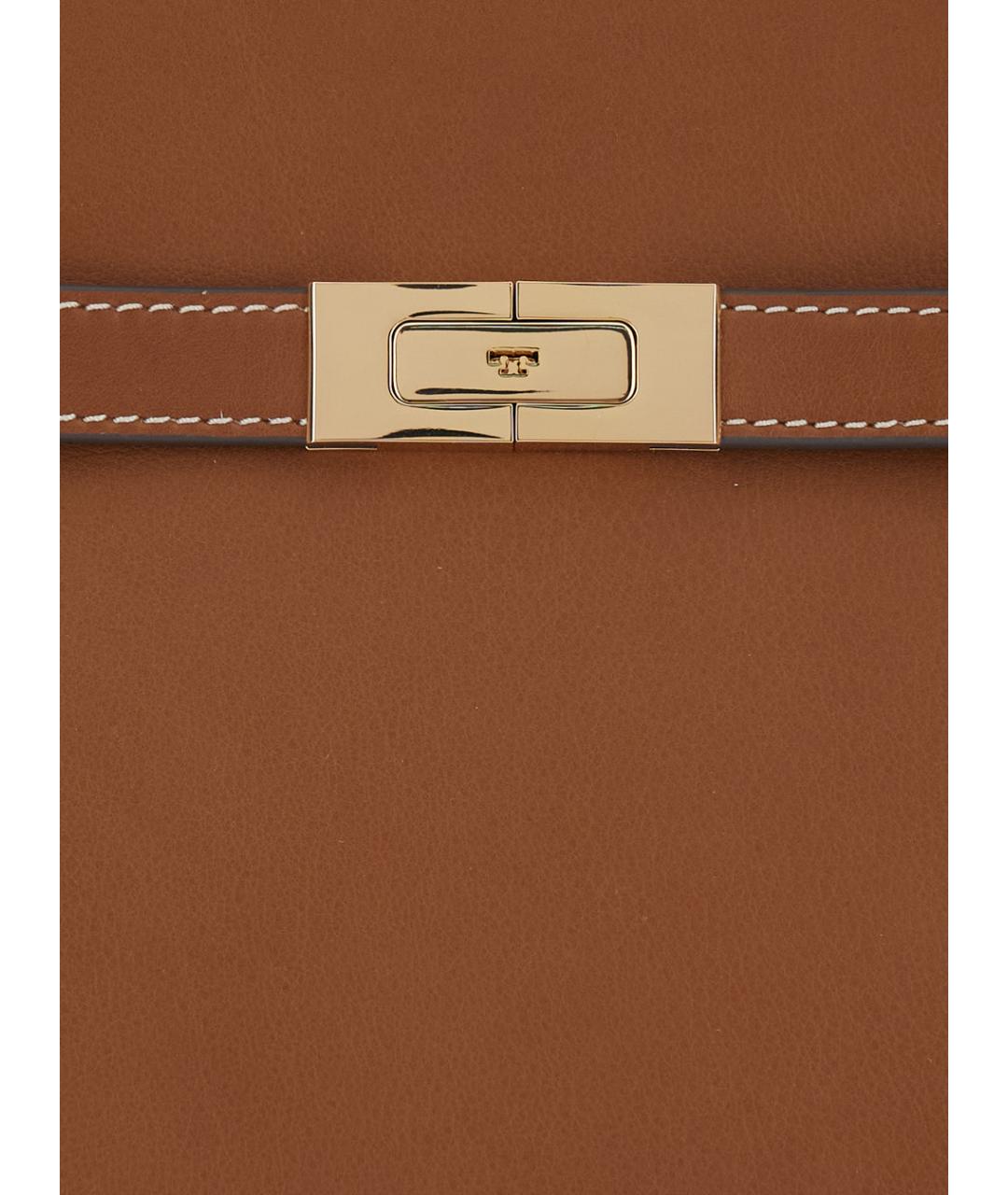 TORY BURCH Коричневая кожаная сумка тоут, фото 3