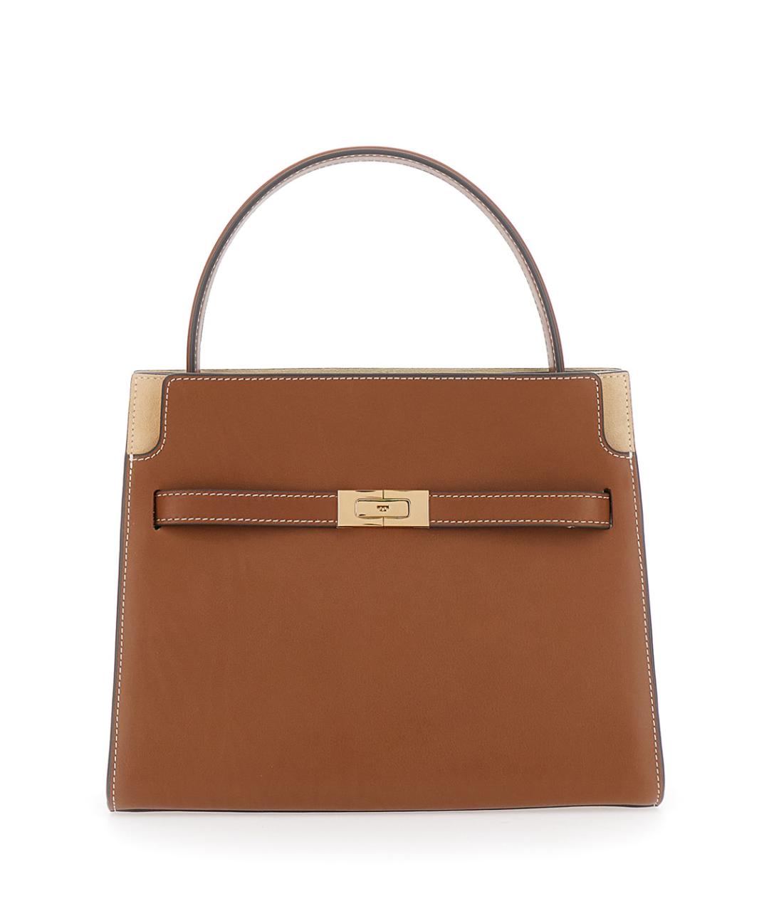 TORY BURCH Коричневая кожаная сумка тоут, фото 1