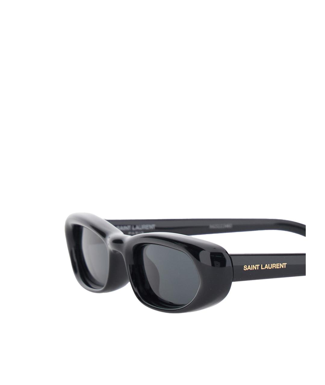 SAINT LAURENT Черные пластиковые солнцезащитные очки, фото 3