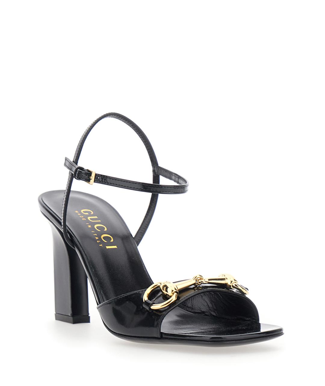 GUCCI Черные кожаные босоножки, фото 2