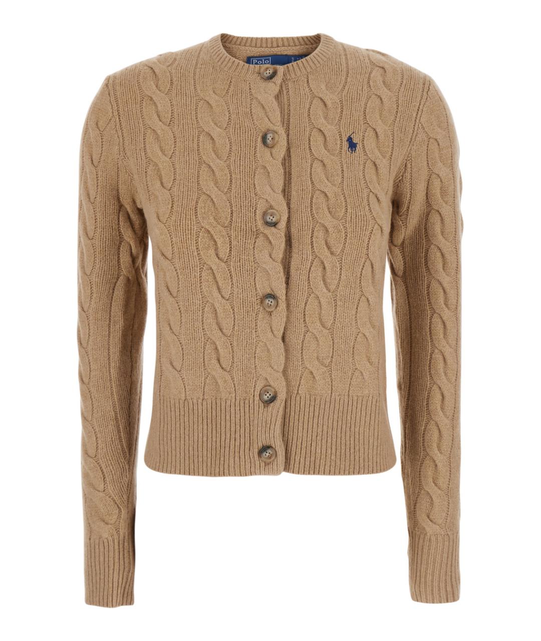 POLO RALPH LAUREN Бежевый шерстяной джемпер / свитер, фото 1
