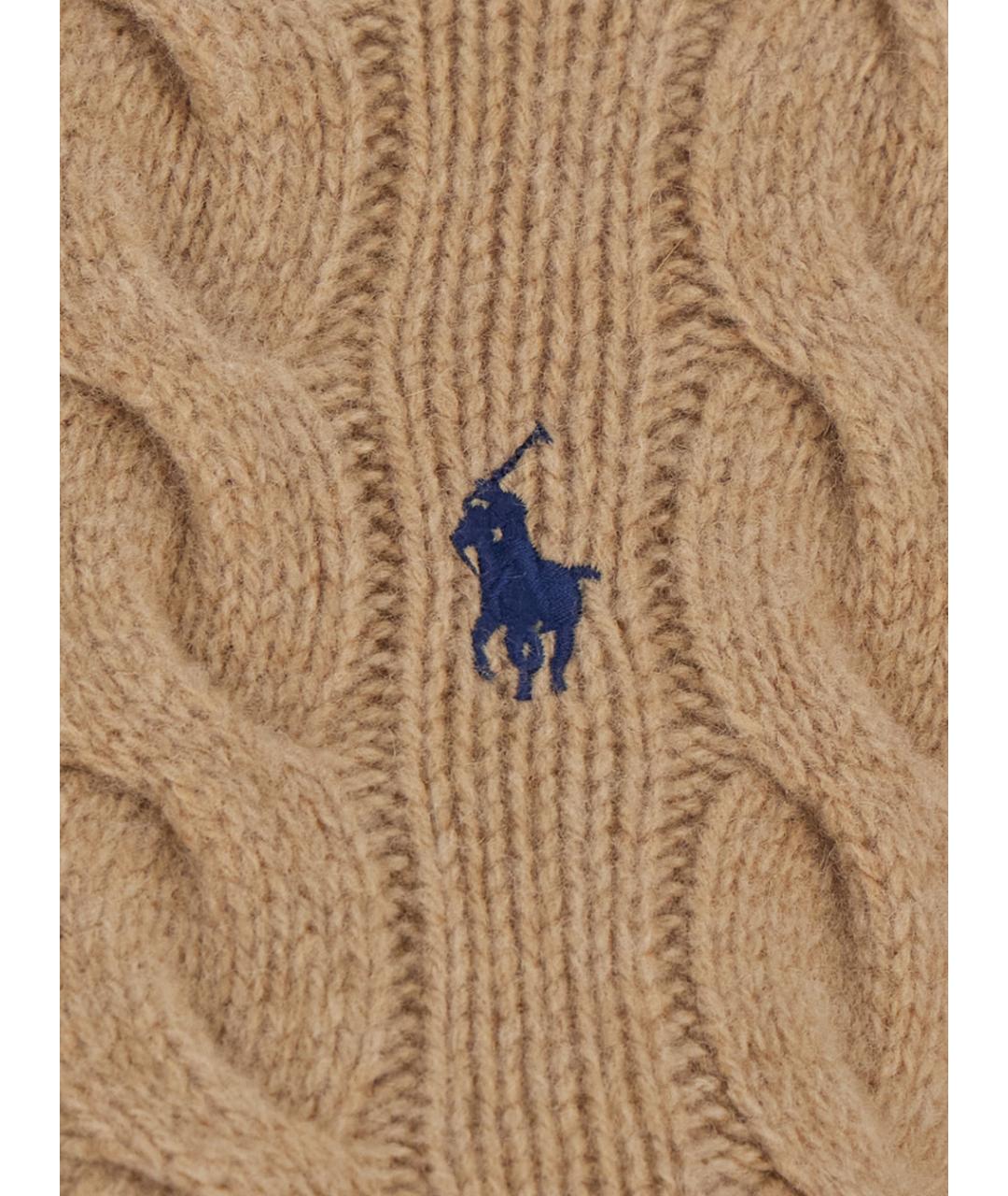 POLO RALPH LAUREN Бежевый шерстяной джемпер / свитер, фото 3