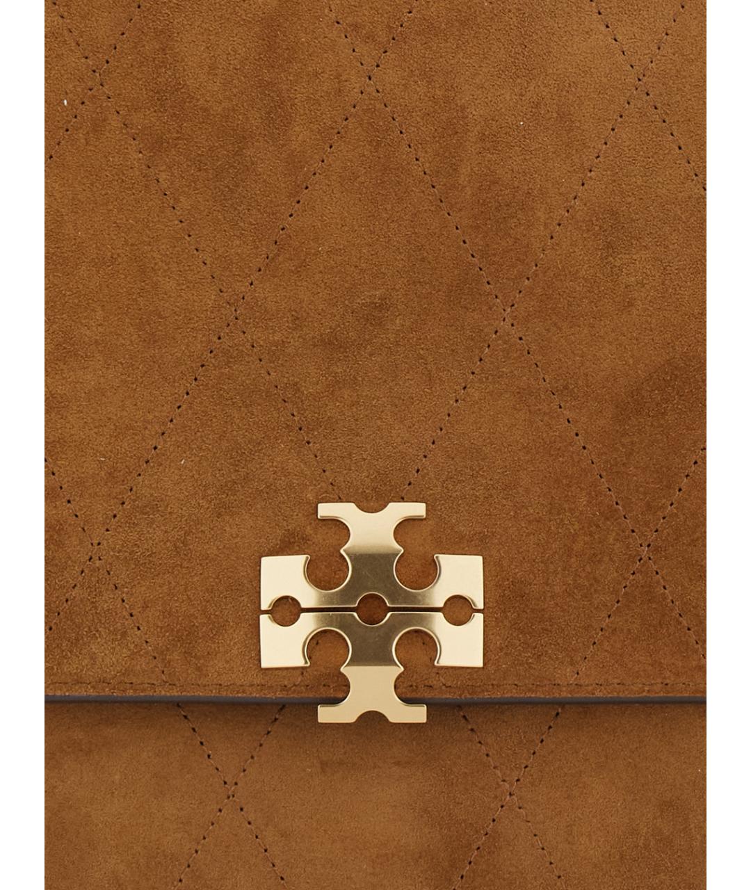 TORY BURCH Коричневая замшевая сумка через плечо, фото 3