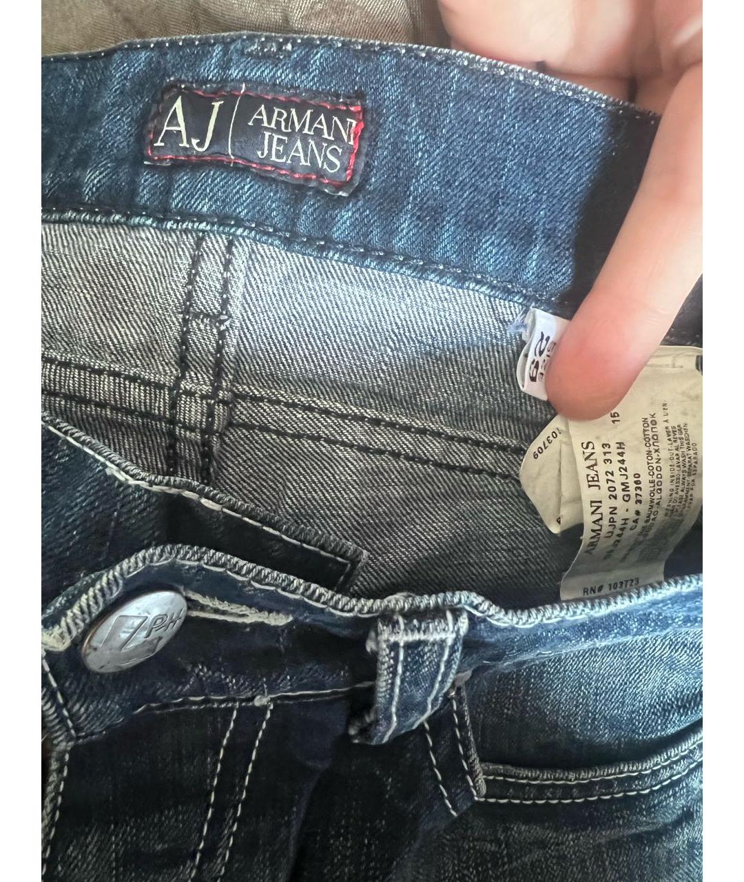ARMANI JEANS Темно-синие хлопковые шорты, фото 3