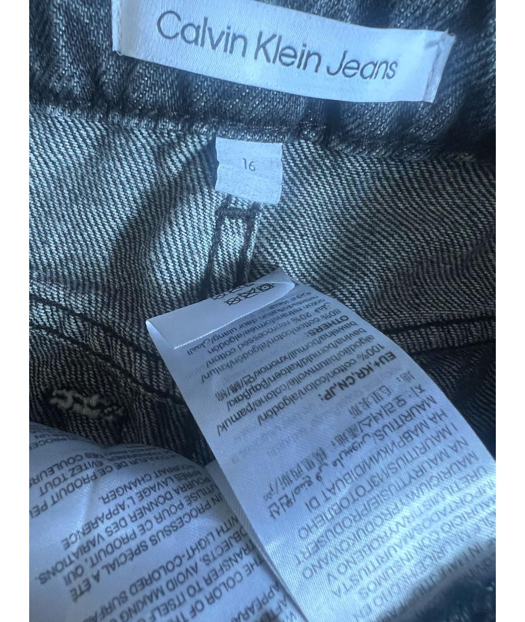 CALVIN KLEIN Темно-синие хлопковые детские джинсы, фото 3