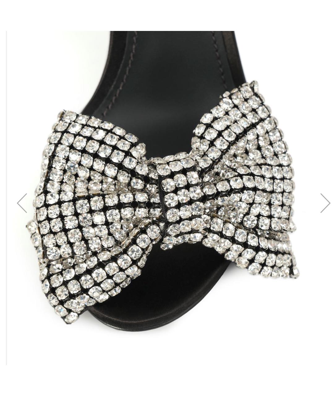 DOLCE&GABBANA Черные кожаные босоножки, фото 4