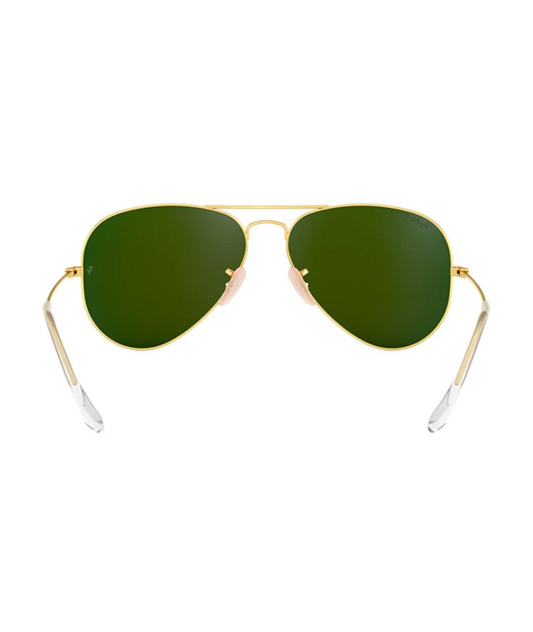 RAY BAN Золотые металлические солнцезащитные очки, фото 3