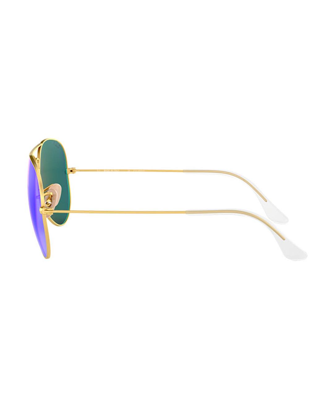 RAY BAN Золотые металлические солнцезащитные очки, фото 2