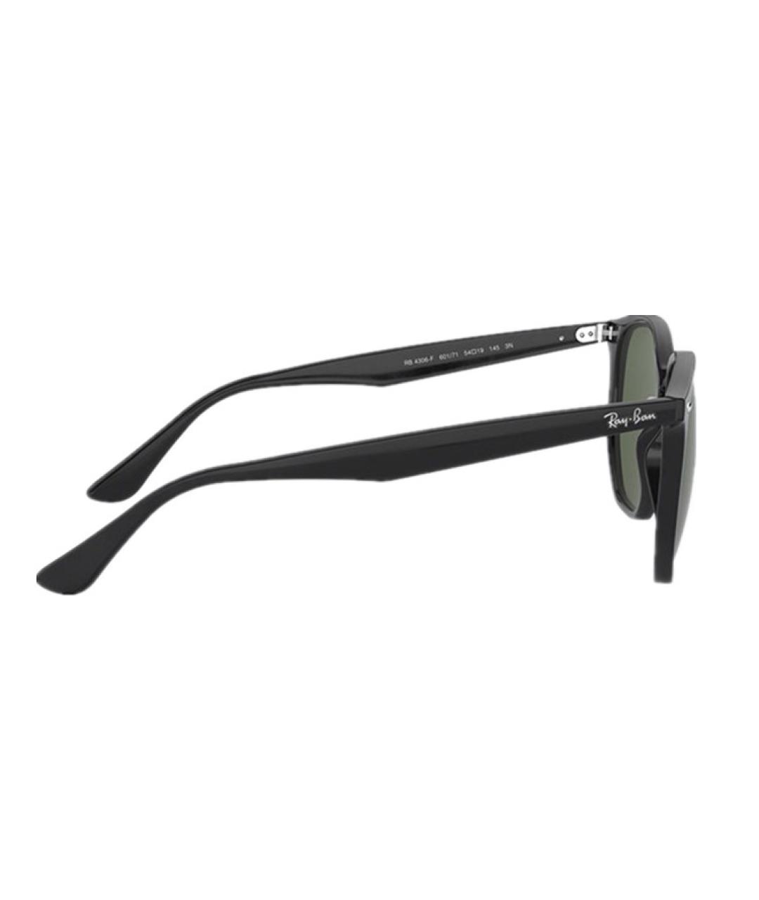 RAY BAN Черные пластиковые солнцезащитные очки, фото 3