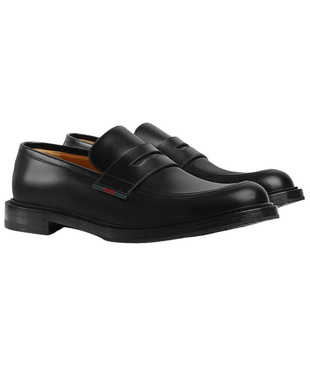 GUCCI Черные кожаные лоферы, фото 3