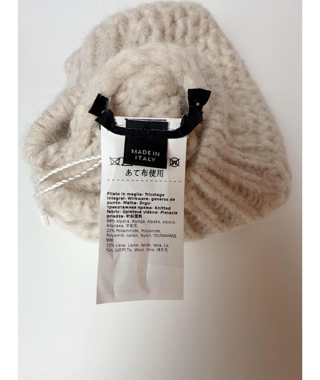 WEEKEND MAX MARA Бежевая шерстяная шапка, фото 3
