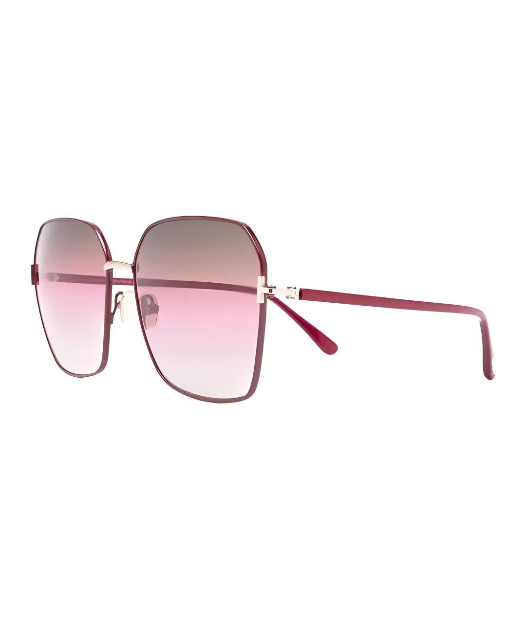 TOM FORD Красные металлические солнцезащитные очки, фото 1