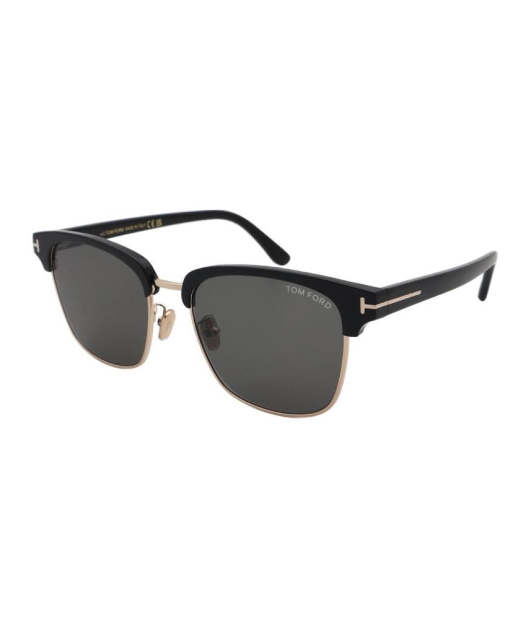 TOM FORD Черные пластиковые солнцезащитные очки, фото 1