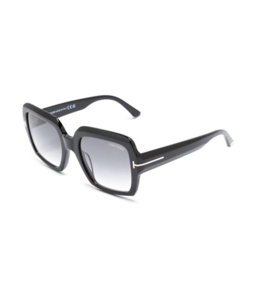 TOM FORD Черные пластиковые солнцезащитные очки, фото 1