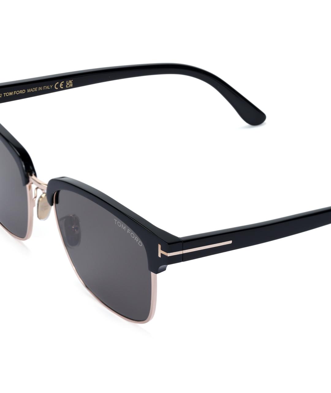 TOM FORD Черные пластиковые солнцезащитные очки, фото 4