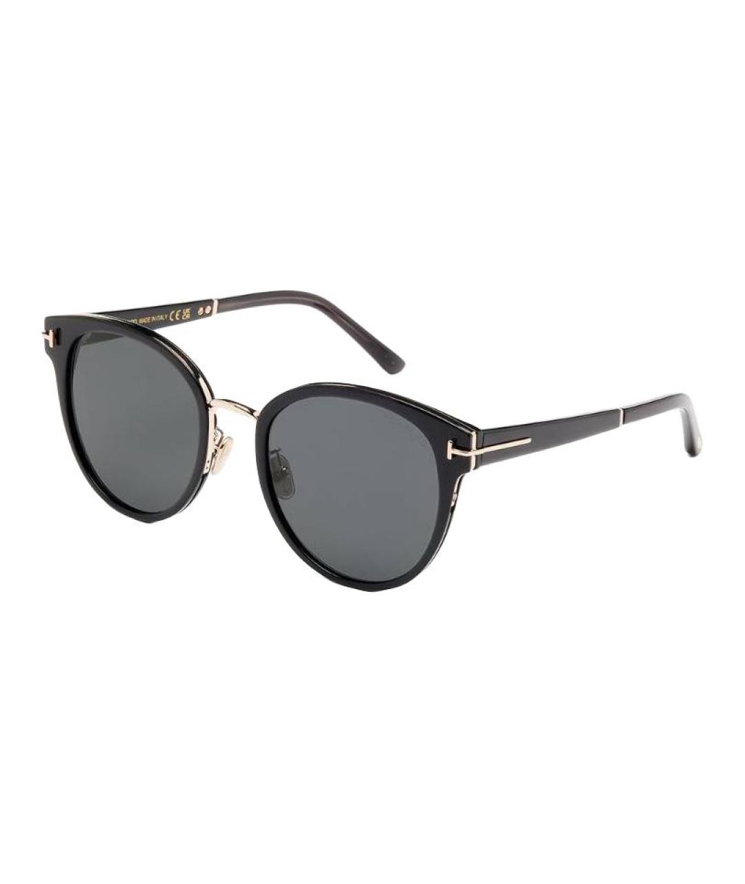 TOM FORD Черные пластиковые солнцезащитные очки, фото 1