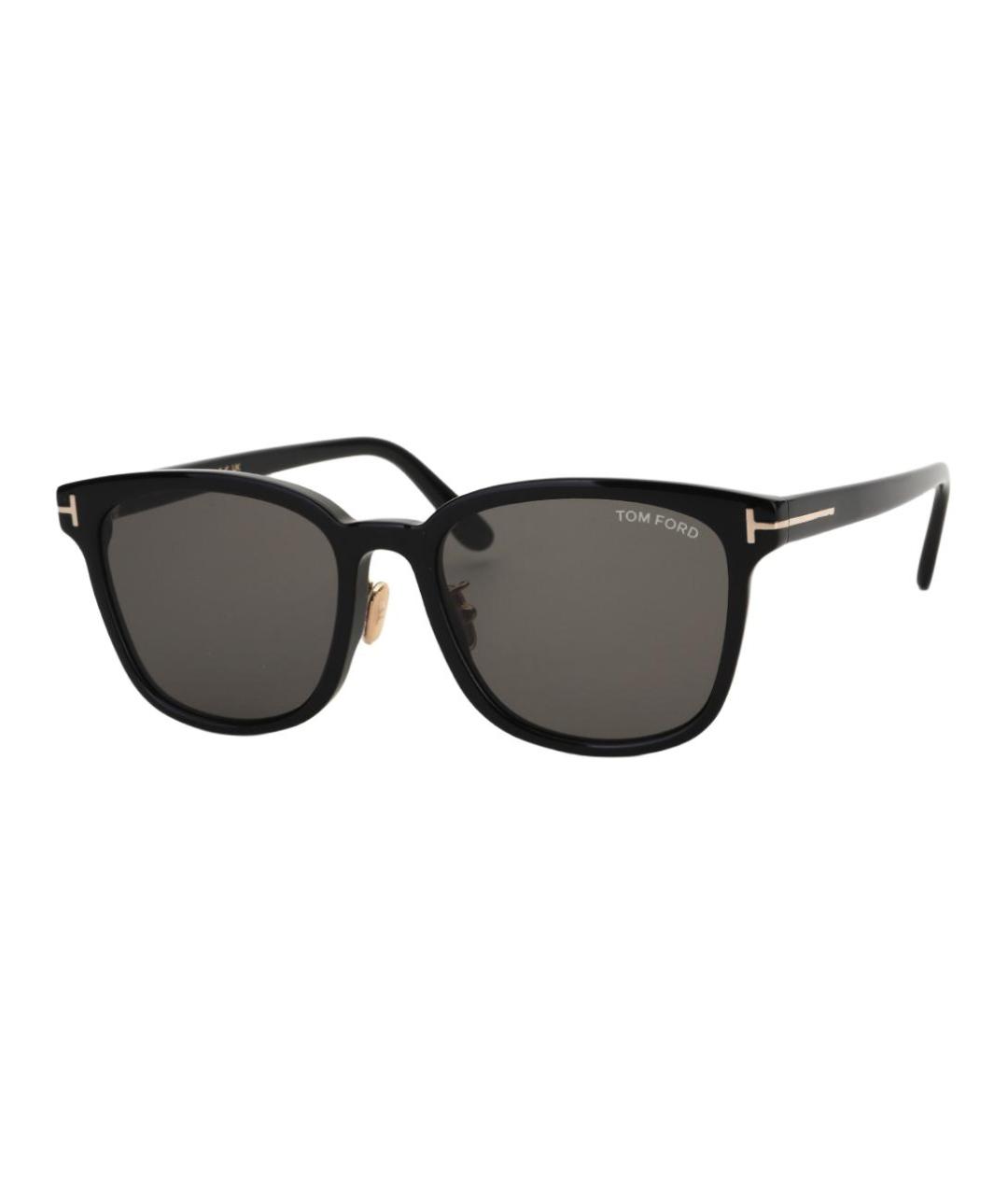 TOM FORD Черные пластиковые солнцезащитные очки, фото 1