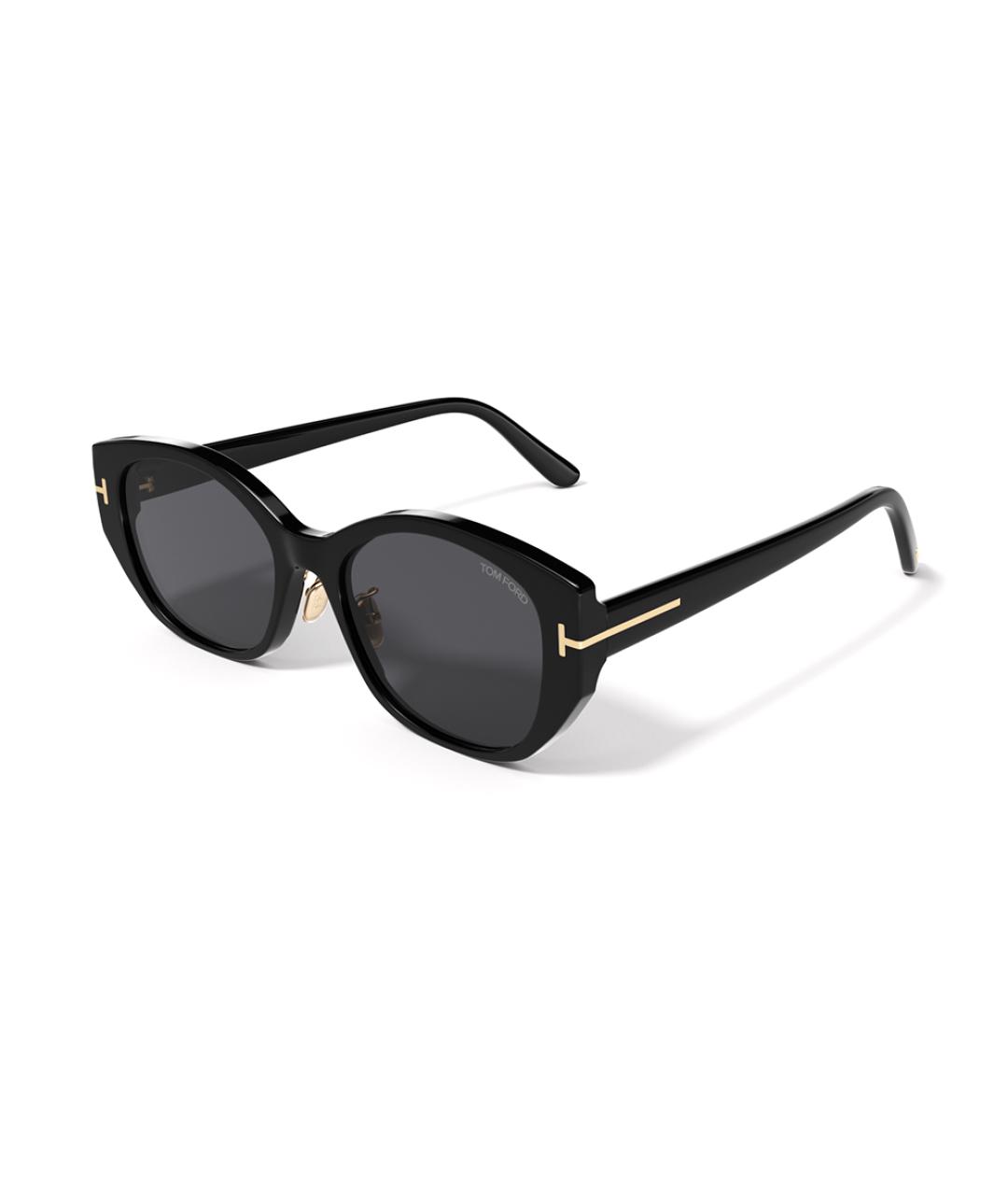TOM FORD Черные пластиковые солнцезащитные очки, фото 1