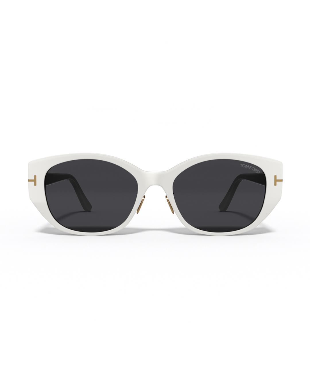 TOM FORD Белые пластиковые солнцезащитные очки, фото 2